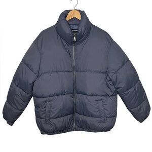 PrettyLittleThing Slate Grey Soft Touch Padded Longline Jacket Puffer Size L